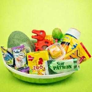 Påskägg Dino med skoj och godis