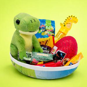 *SLUTSÅLD* Påskägg Dino med gosedjur