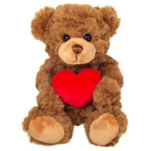Brun nalle med hjärta - Teddy Hermann